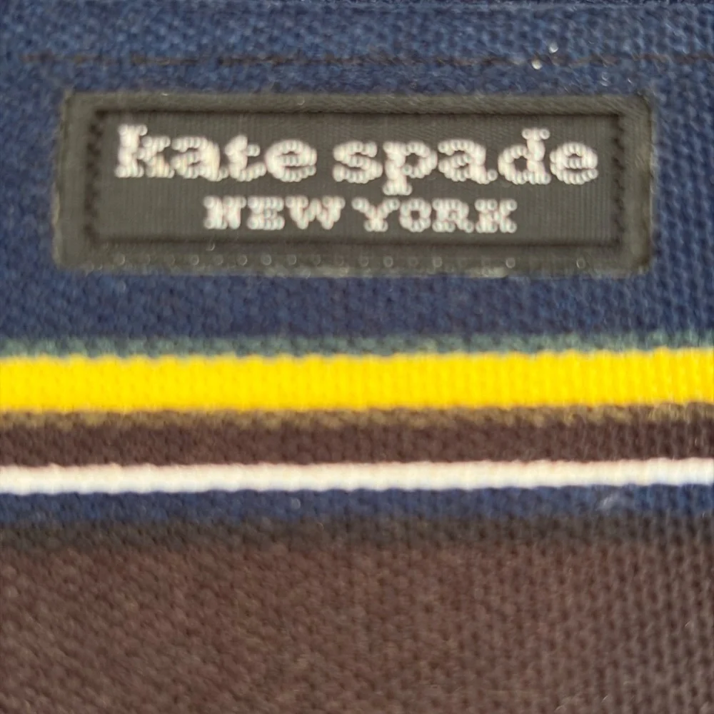 kate spade Navy Multi-Stripe Canvas Tote